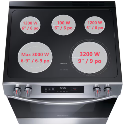 Frigidaire 30-inch Slide-In Electric Range with Even Temp Cooktop and Steam Clean in Stainless Steel