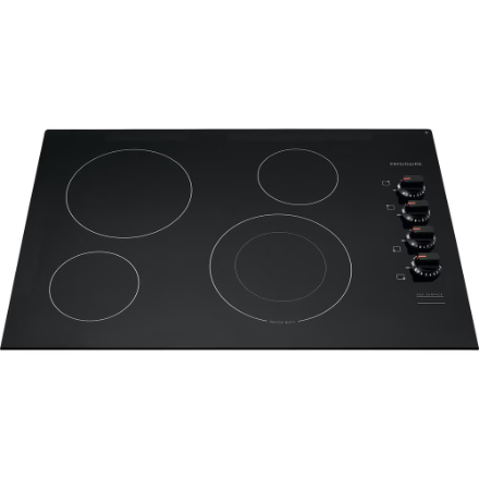Frigidaire 30-inch Radiant Electric Cooktop in Black with 4 Elements including Quick Boil