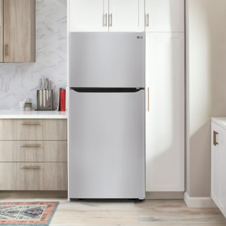 LG Electronics 30-inch W 20 cu. ft. Top Freezer Refrigerator with Multi-Air Flow in Stainless Steel - ENERGY STAR®