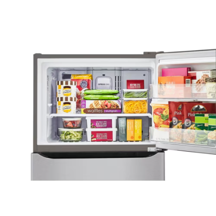 LG Electronics 30-inch W 20 cu. ft. Top Freezer Refrigerator with Multi-Air Flow in Stainless Steel - ENERGY STAR®