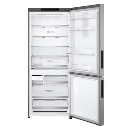 LG Electronics 28-inch W 15 cu. ft. Counter Depth Bottom Freezer with Door Cooling+ in Platinum Silver, Counter Depth - ENERGY STAR®