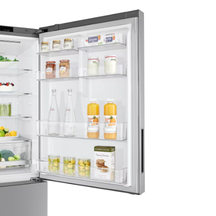 LG Electronics 28-inch W 15 cu. ft. Counter Depth Bottom Freezer with Door Cooling+ in Platinum Silver, Counter Depth - ENERGY STAR®
