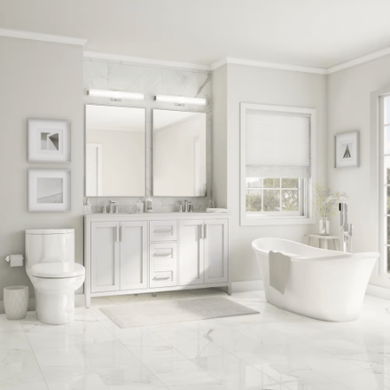 My Store Ove Decors Riley 60-inch Freestanding Tub in White