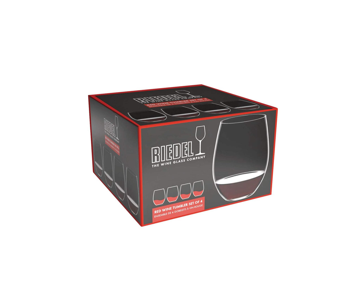 Riedel Stemless Cabernet Wine Glass/Tumbler Set, Clear, 4-pk