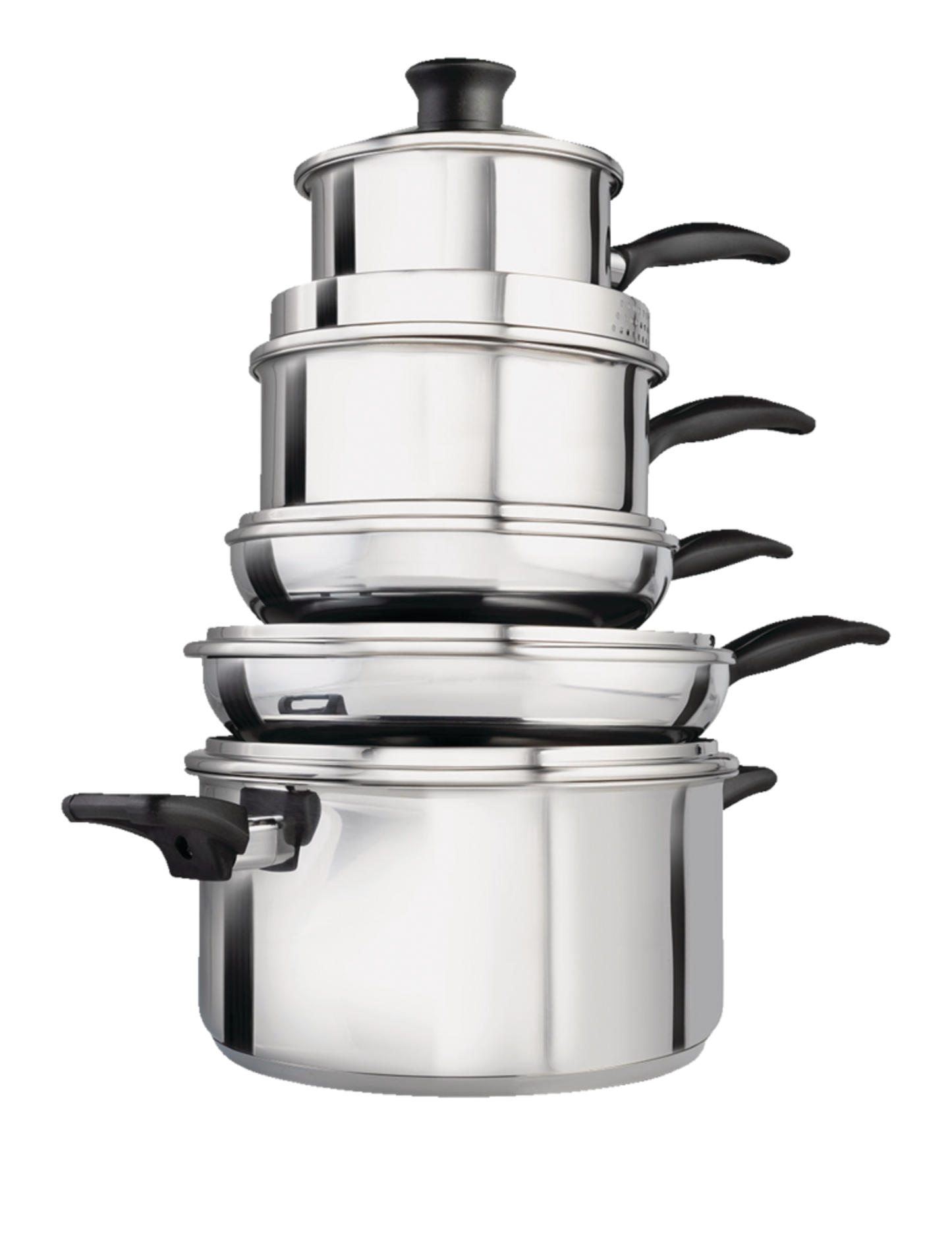 T-fal Stainless Steel Cookware Set, Non-Stick, Dishwasher & Oven Safe, 10-pc