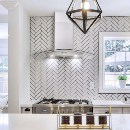 The Home Delight Cosmo 30 in. Ducted Wall Mount Range Hood in Stainless Steel with Touch Controls