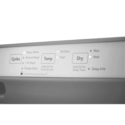 The Home Delight Frigidaire 24-inch Front Control Dishwasher with 3 Spray Arms and MaxDry Technology in Stainless Steel