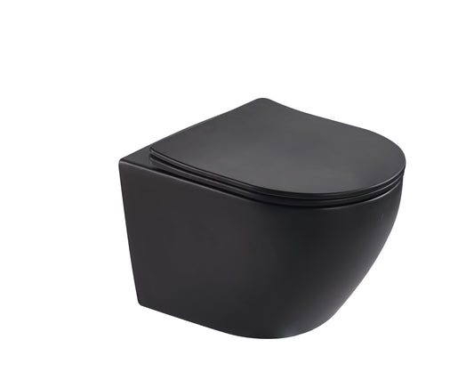 3012 Wall Hung Toilet Black and 3020 Wall Hung Toilet White