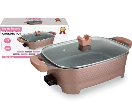DR-6340 Non-Stick Multipurpose Electric Cooking Pot 10L