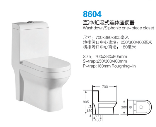 8604 One Piece Toilet