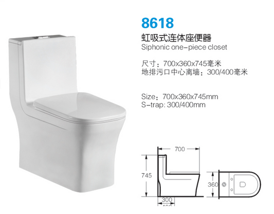 8618 One Piece toilet