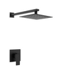 AS001-B Chrome Square Shower Faucet with Rain Shower Head