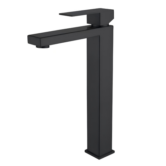 BF003H-B Matte black square single-hole faucet for vessel sink