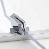 42" Shower door with 34" side panel