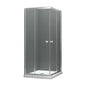 34" x 34" Square shower door with corner opening
