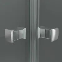 34" x 34" Square shower door with corner opening