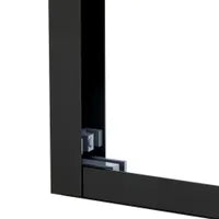 60" Sliding shower door with matte black frame