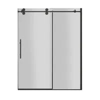 60" Matte black sliding shower door