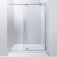 60" Matte black sliding shower door