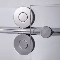 60" Matte black sliding shower door
