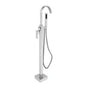 Chrome curved square freestanding bath faucet