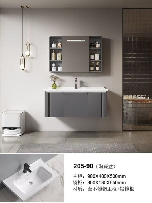 3197-90 Wall hung Vanity set with LED Lighting Mirror