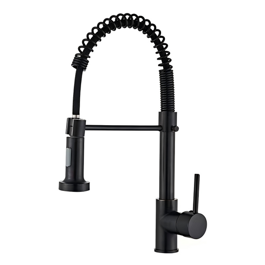 PK001-B Chrome chef-style kitchen faucet with pull-down spout