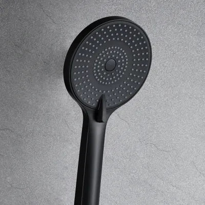 Black shower rail with hand shower