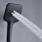 Black shower rail with square hand shower