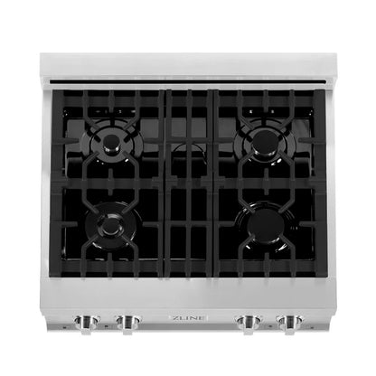 ZLINE 30" Porcelain Gas Stovetop in Fingerprint Resistant with 4 Gas Burners