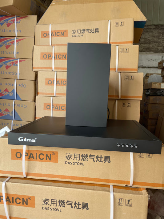 600M Matte Black Wall Mounted Range Hood