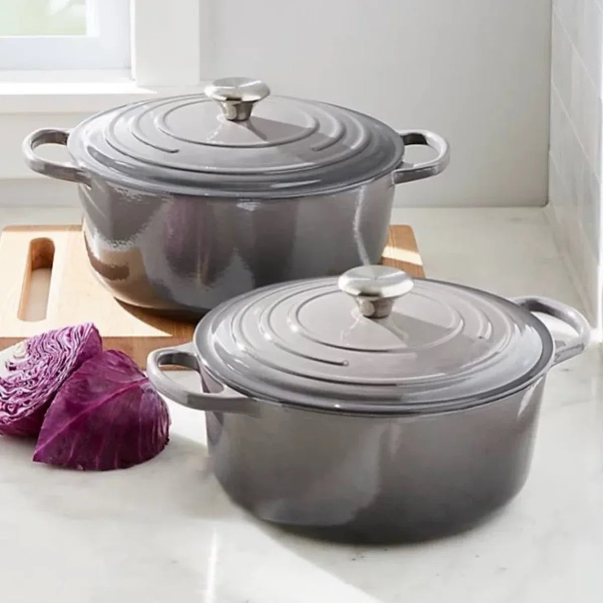 CAAB Home Delight 11 Pieces Cast Iron Enameled Cookware Set