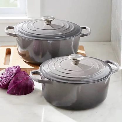 CAAB Home Delight 11 Pieces Cast Iron Enameled Cookware Set