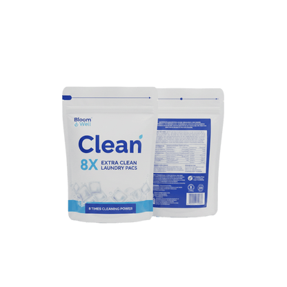 CAAB Home Delight Bloom Well Clean 8X Laundry Pacs | 4-in-1 Deep Clean, Eco-Friendly, Phosphate-Free | Crisp Green Fruit Scent | 384g