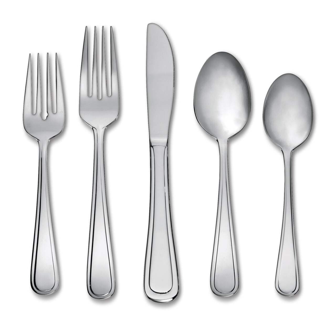 CAAB Home Delight CANVAS Madison 50pc Stainless Steel Flatware Set, Serves 10