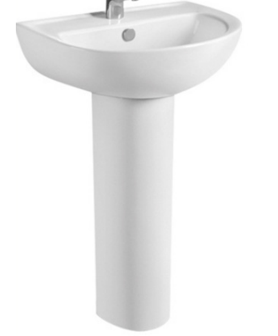 CAAB Home Delight Ceramic Full Pedestal Wall-Hung Hand Wash Basin