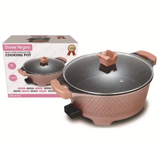 CAAB Home Delight DR-6132 Multipurpose 2200W Electric Cooking Pot - 10L -Brown