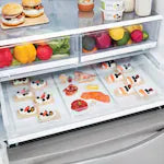 CAAB Home Delight LG Electronics 36-inch W 28 cu. ft. 3-Door French Door Refrigerator in Smudge Resistant Stainless Steel - ENERGY STAR