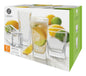 CAAB Home Delight Libbey Bristol 16pc Glassware Set, Dishwasher Safe, 8pc x 12.2-oz and 8pc x 14.4-oz