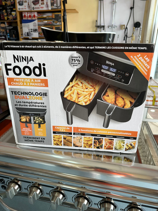 CAAB Home Delight Ninja Foodi 2-Basket Air Fryer with 6 Cooking Functions, 8 Qt