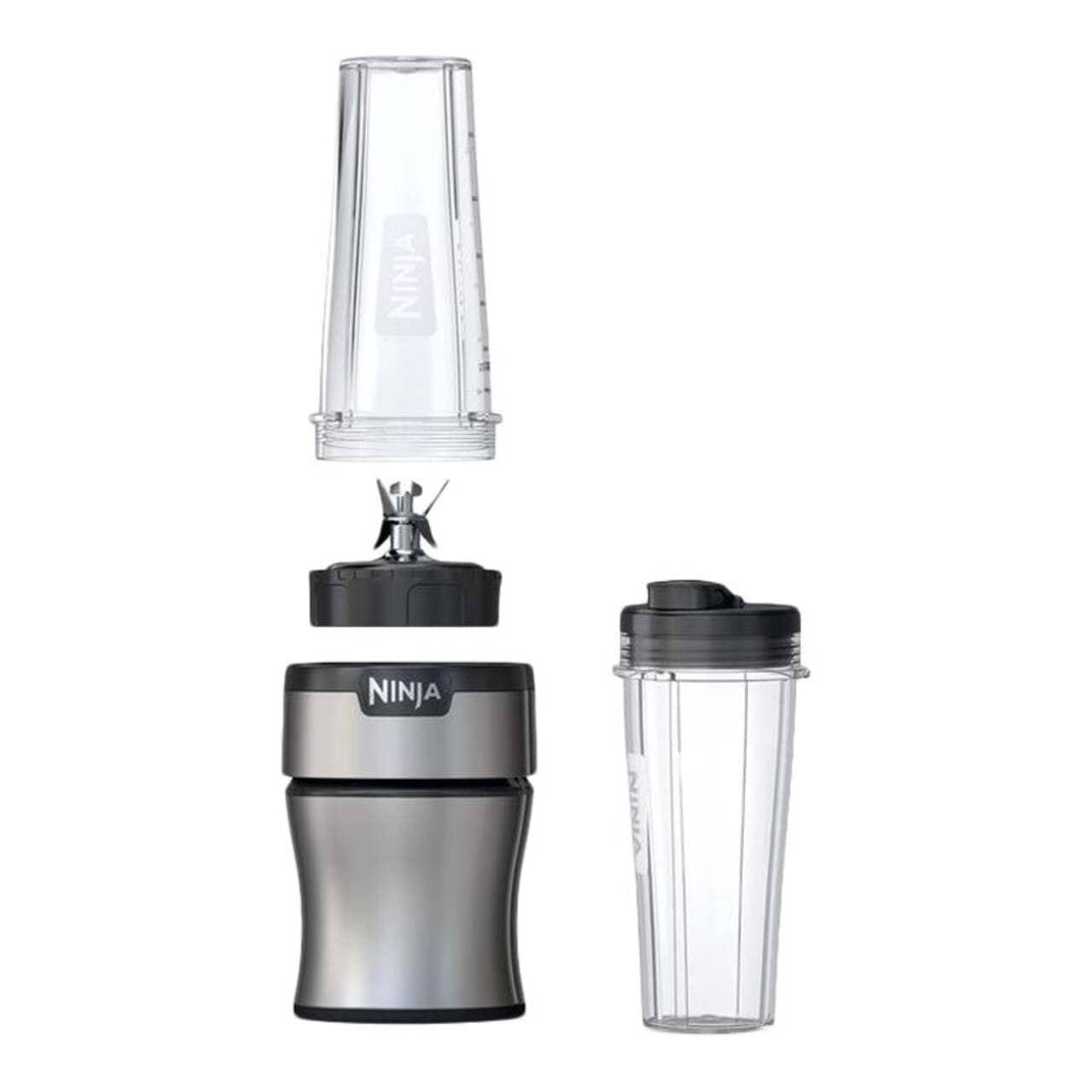 CAAB Home Delight Ninja® Nutri Personal Blender with 2 Travel Jars, Silver, 591mL