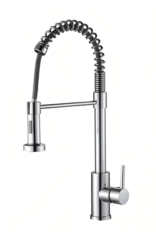 CAAB Home Delight PK001-C Chrome chef-style kitchen faucet with pull-down spout