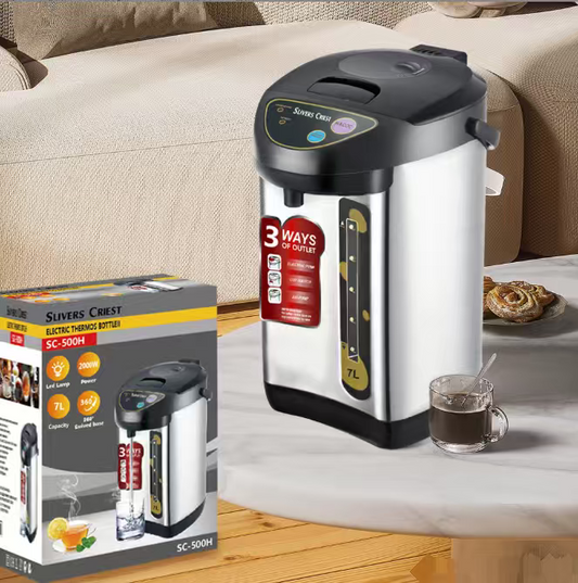 CAAB Home Delight SC-500H Electric thermo 2000Watt Pot-Silver water heater and Warmer
