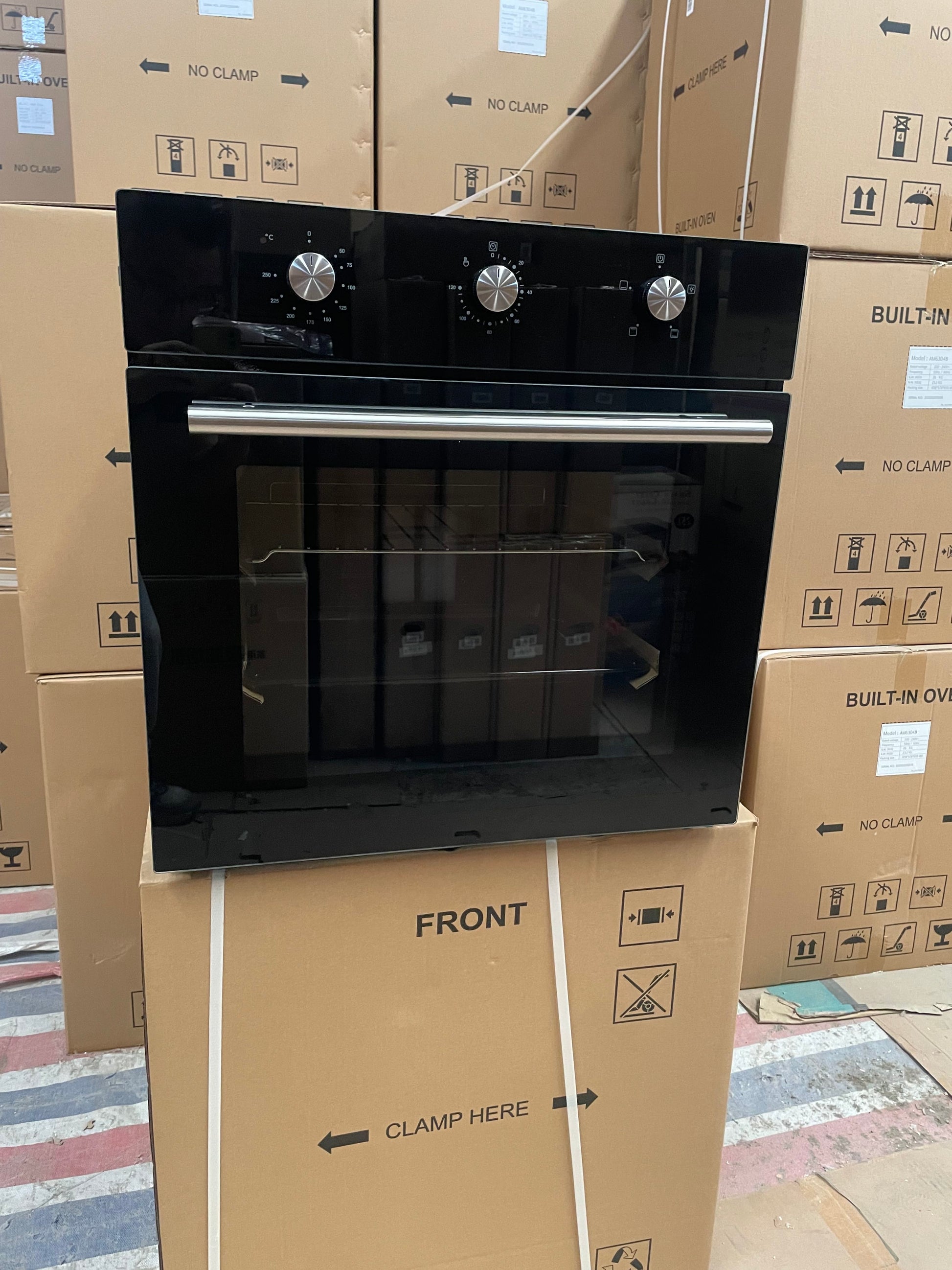 CAAB Home Delight Single Electric Wall Oven Built-In with True Convection in Black