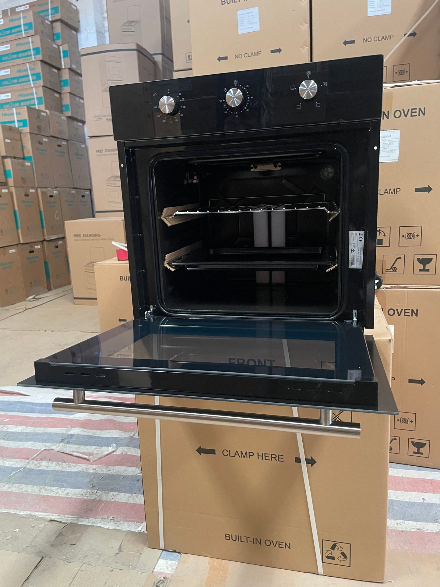 CAAB Home Delight Single Electric Wall Oven Built-In with True Convection in Black