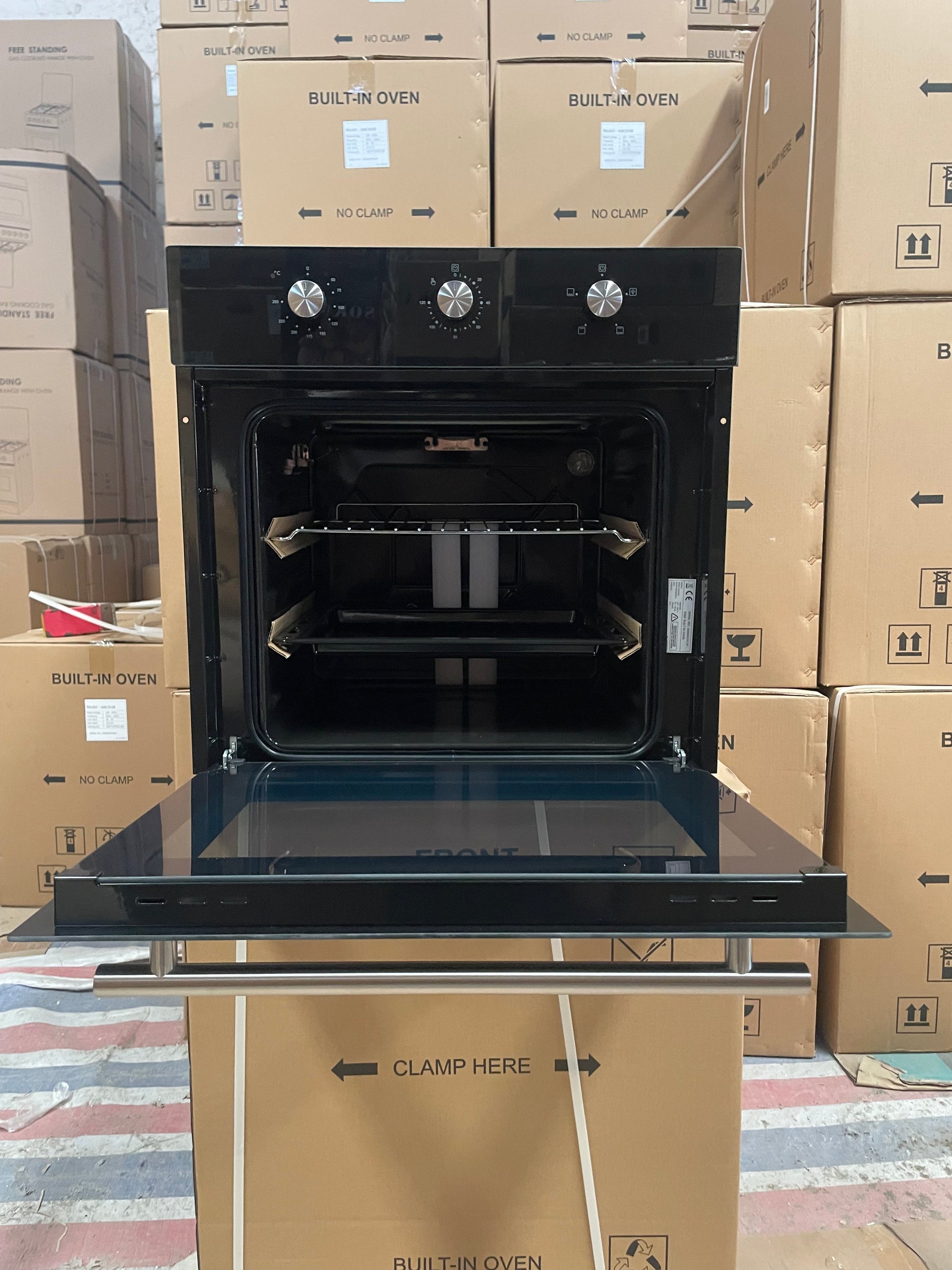 CAAB Home Delight Single Electric Wall Oven Built-In with True Convection in Black