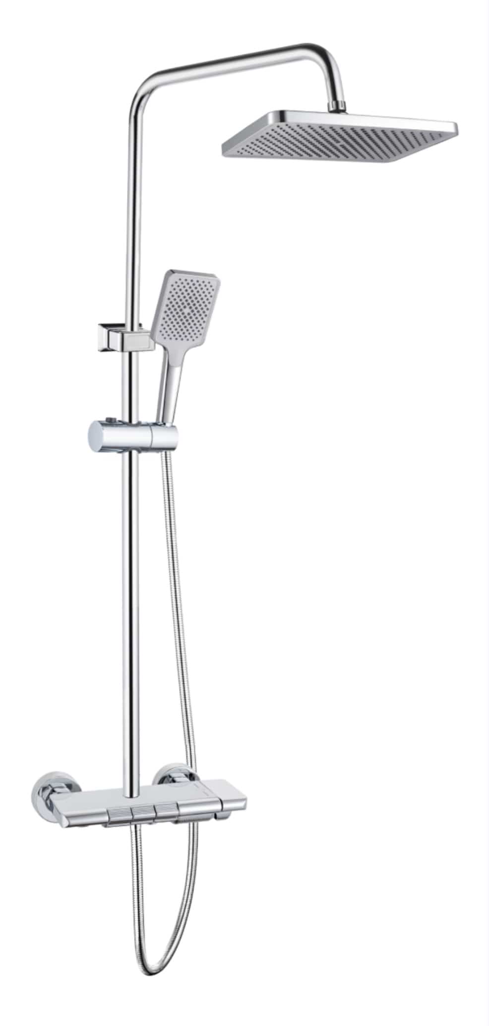 CAAB Home Delight SP01 Square thermostatic shower column with rain shower, hand shower and spout