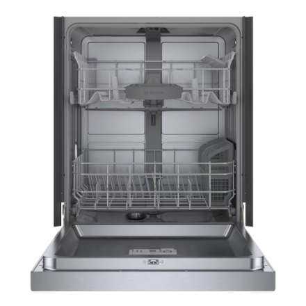 Bosch 100 Series 24-Inch Smart Built-In Dishwasher with Home Connect, Anti Fingerprint