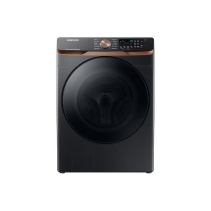 Samsung 5.8 cu. ft. Extra Large Capacity Smart Front Load Washer with Super Speed and Steam in Brushed Black