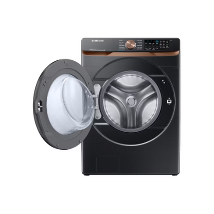 Samsung 5.8 cu. ft. Extra Large Capacity Smart Front Load Washer with Super Speed and Steam in Brushed Black
